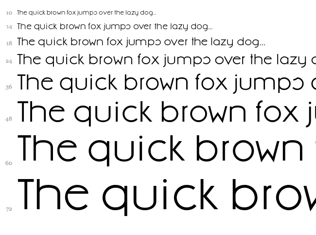 Diana Sans font waterfall